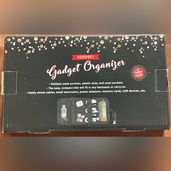 BNWOT! COMPACT, GADGET ORGANIZER, Black & Grey - Picture 2 of 7